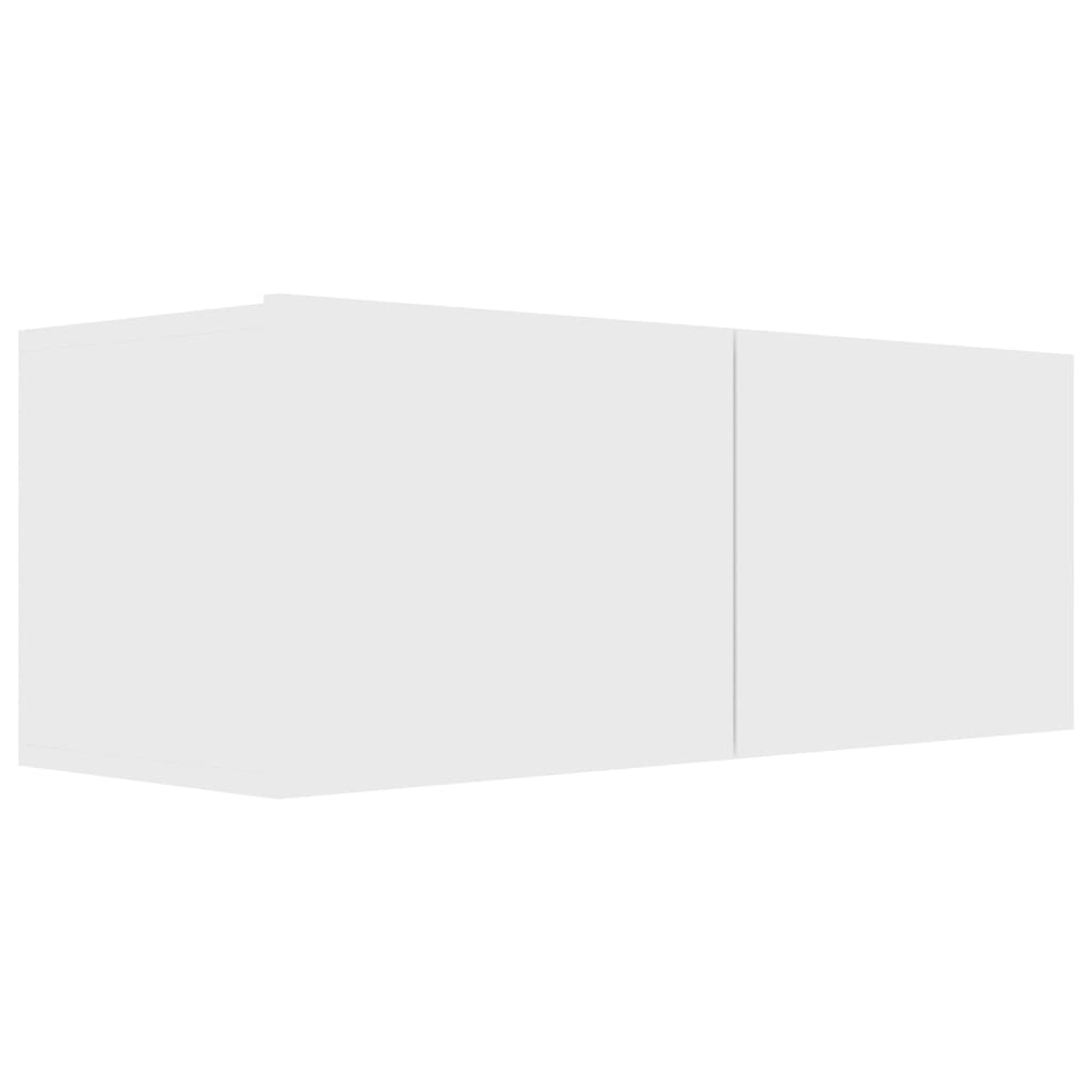 6 Piece TV Cabinet Set White Engineered Wood