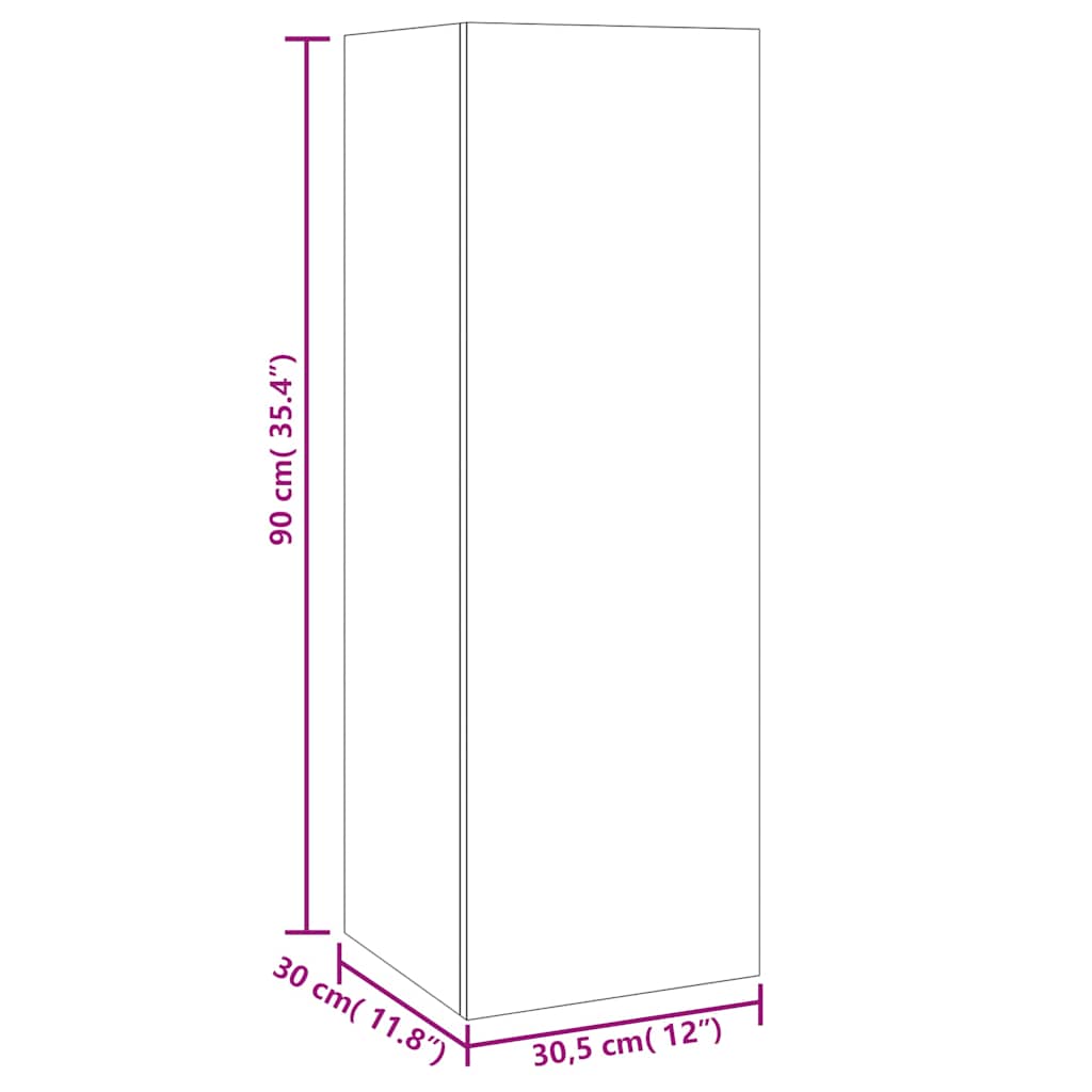 6 Piece TV Cabinet Set White Engineered Wood
