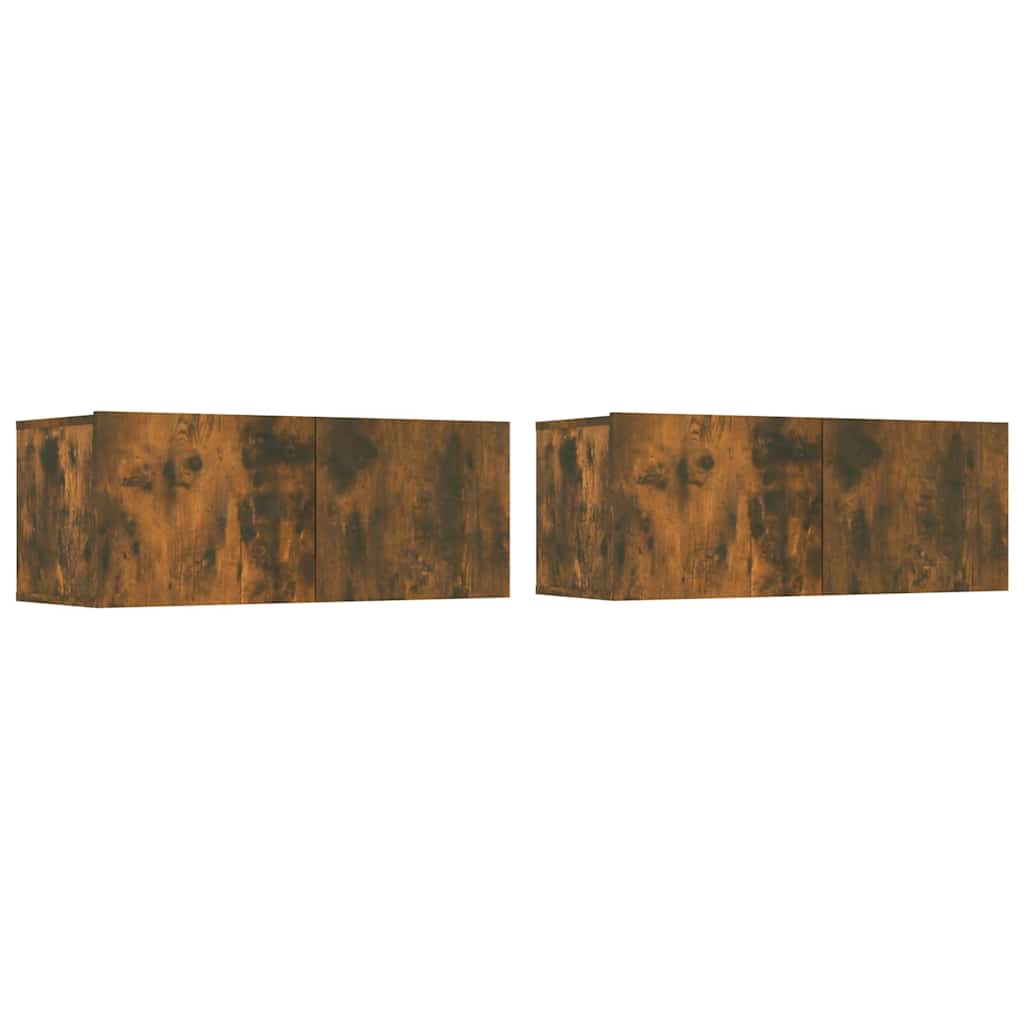 6 Piece TV Cabinet Set Smoked Oak Engineered Wood