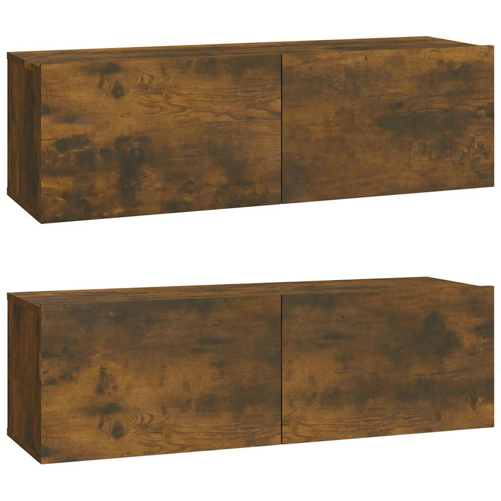 6 Piece TV Cabinet Set Smoked Oak Engineered Wood