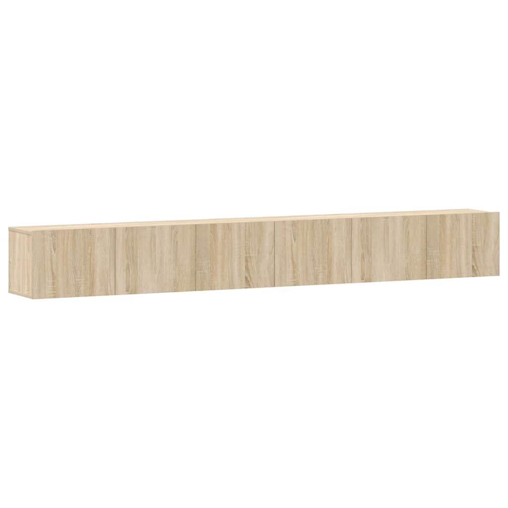 3 Piece TV Cabinet Set Sonoma Oak Engineered Wood