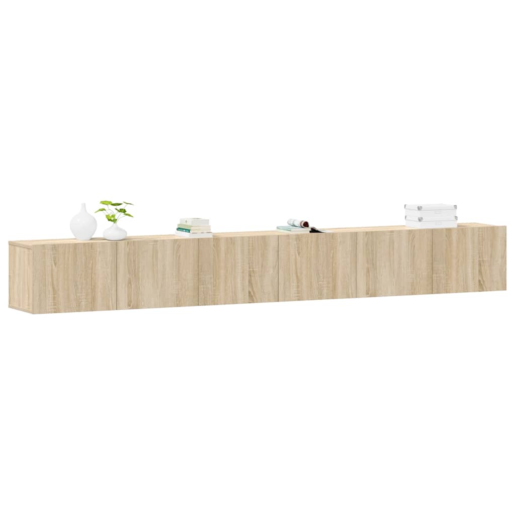 3 Piece TV Cabinet Set Sonoma Oak Engineered Wood