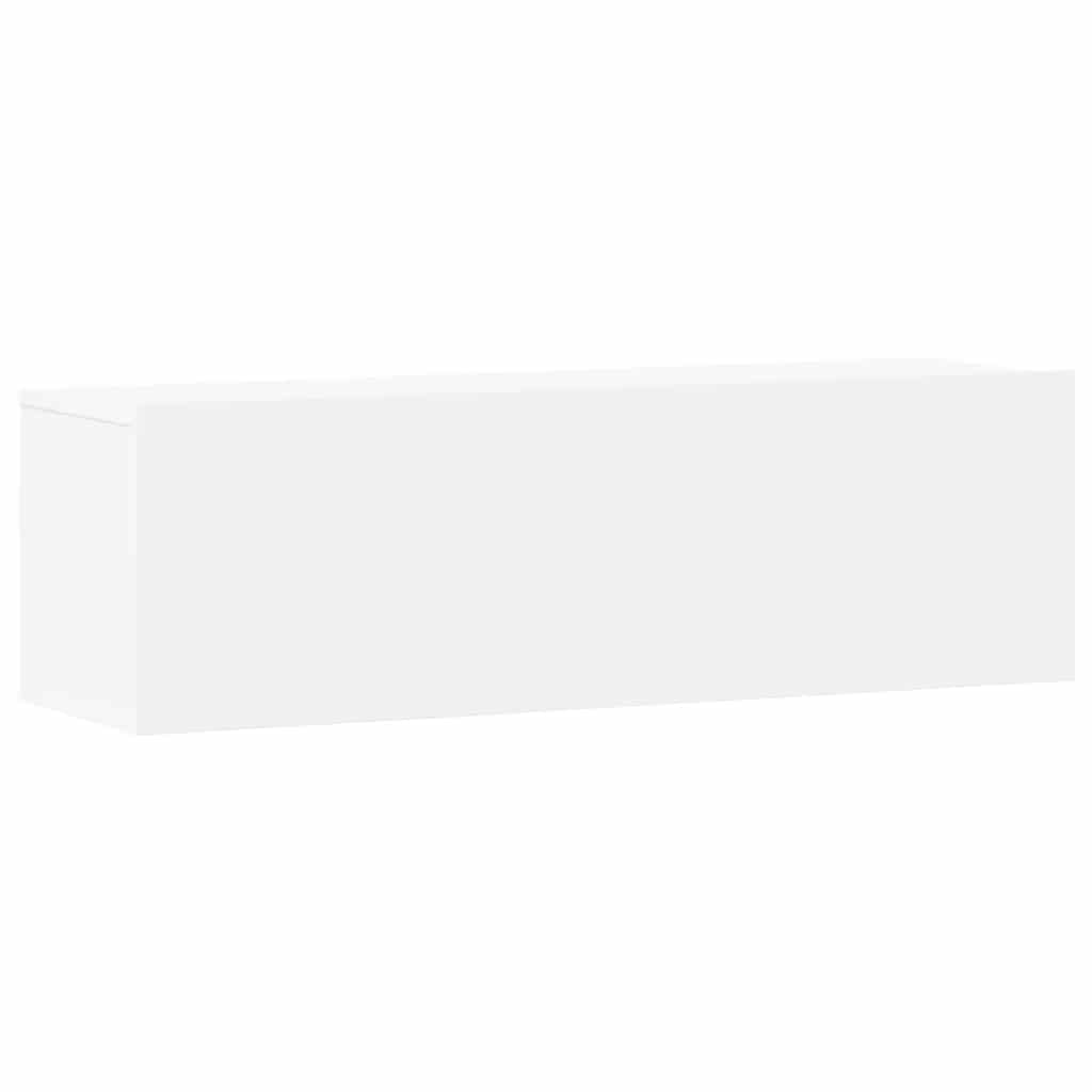 3 Piece TV Cabinet Set White Engineered Wood