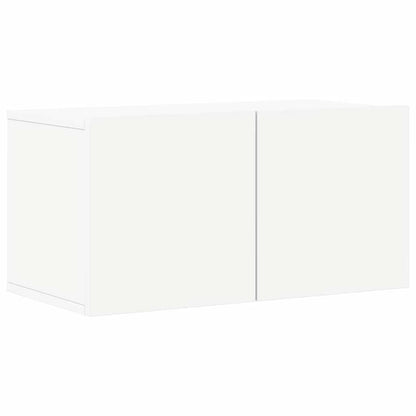 7 Piece TV Cabinet Set White Engineered Wood