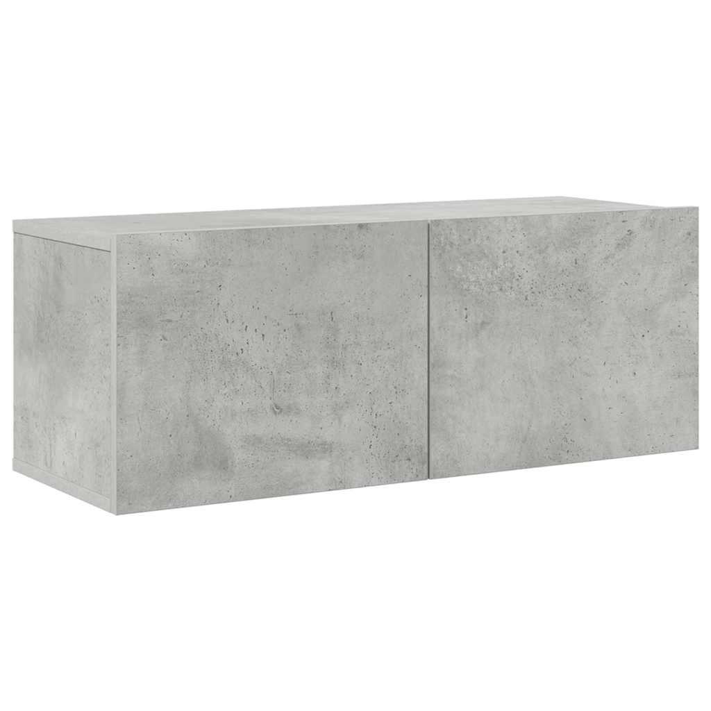 7 Piece TV Cabinet Set Concrete Grey Engineered Wood