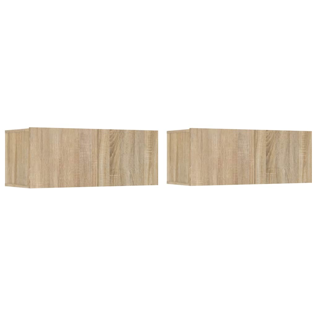 4 Piece TV Cabinet Set Sonoma Oak Engineered Wood