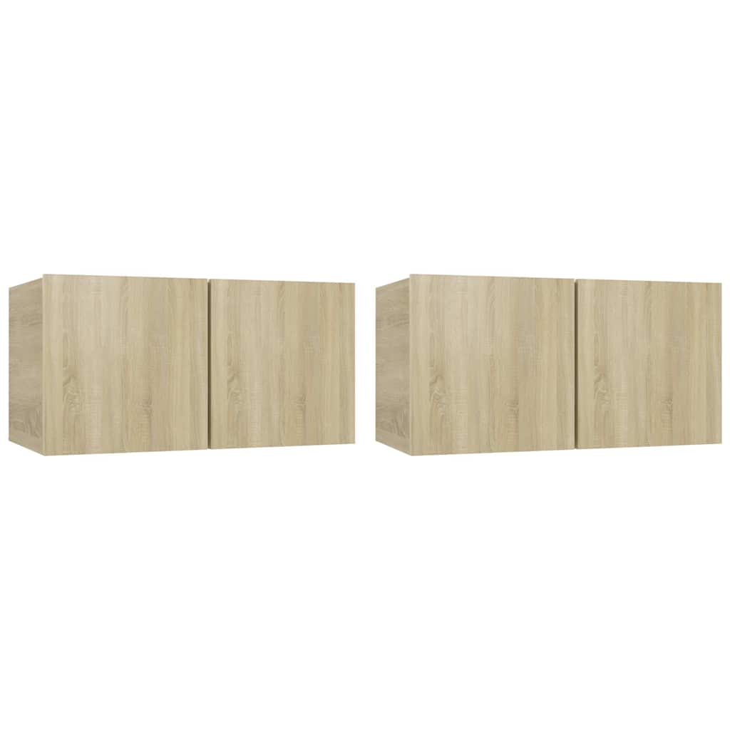 4 Piece TV Cabinet Set Sonoma Oak Engineered Wood