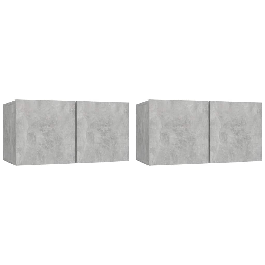 4 Piece TV Cabinet Set Concrete Grey Engineered Wood