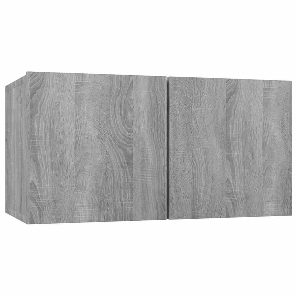 4 Piece TV Cabinet Set Grey Sonoma Engineered Wood