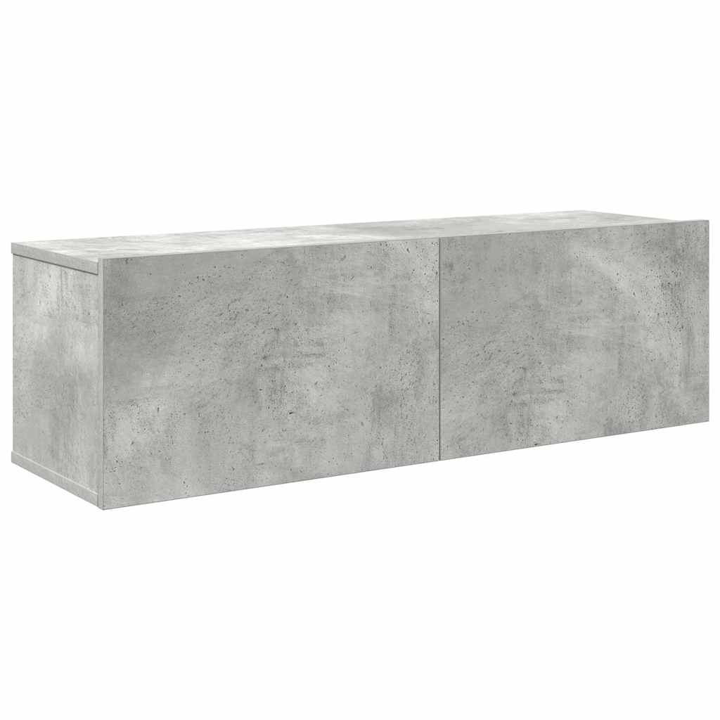 7 Piece TV Cabinet Set Concrete Grey Engineered Wood