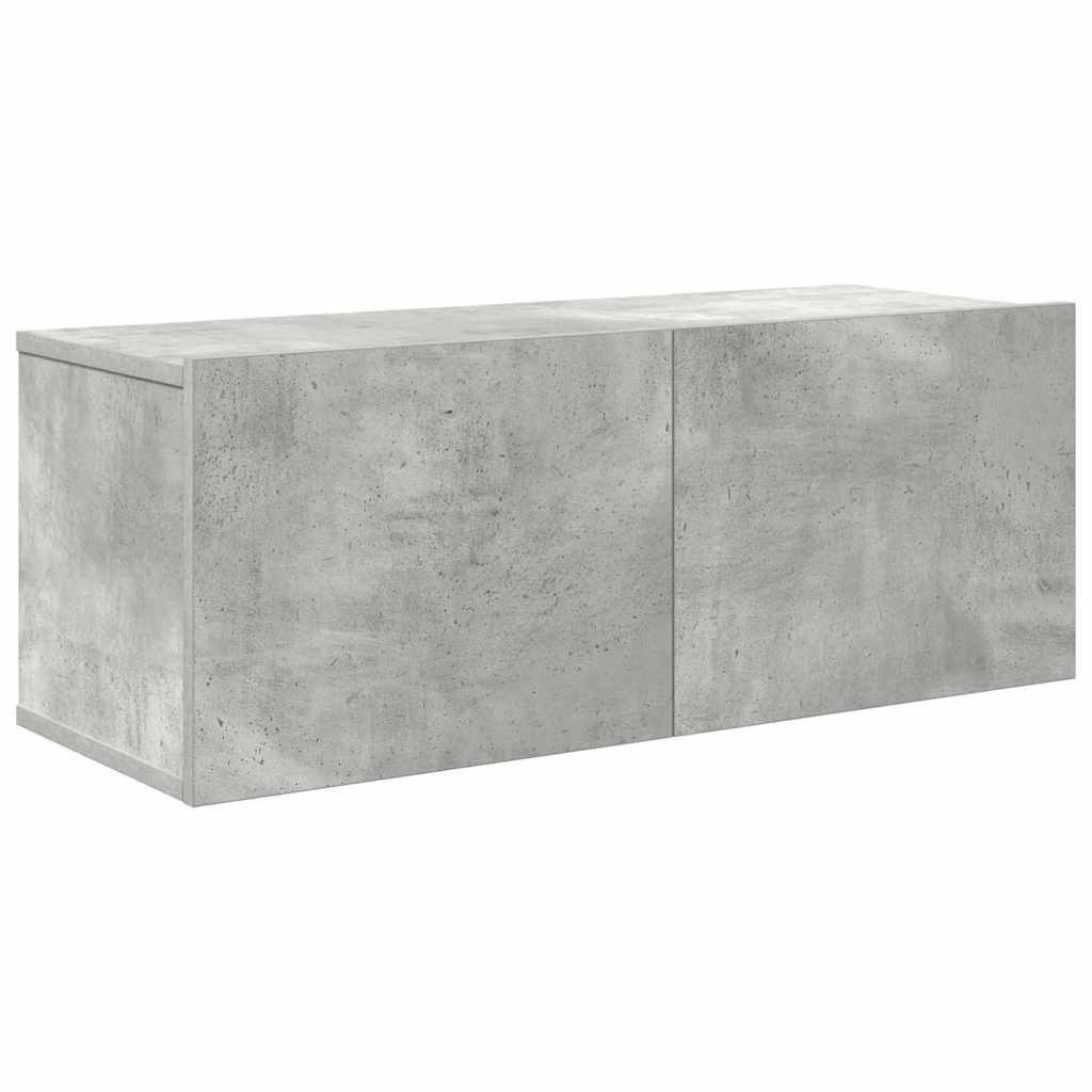 7 Piece TV Cabinet Set Concrete Grey Engineered Wood