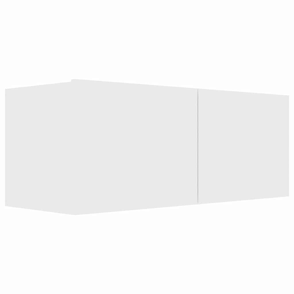 6 Piece TV Cabinet Set White Engineered Wood