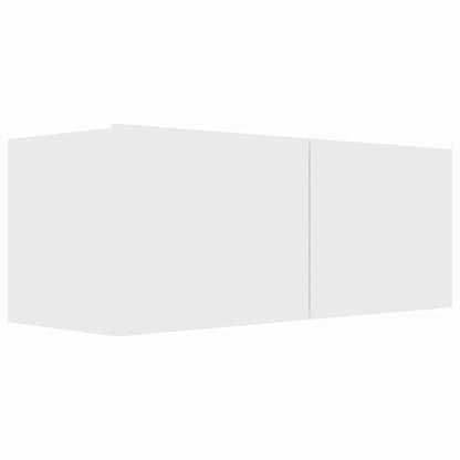 7 Piece TV Cabinet Set White Engineered Wood