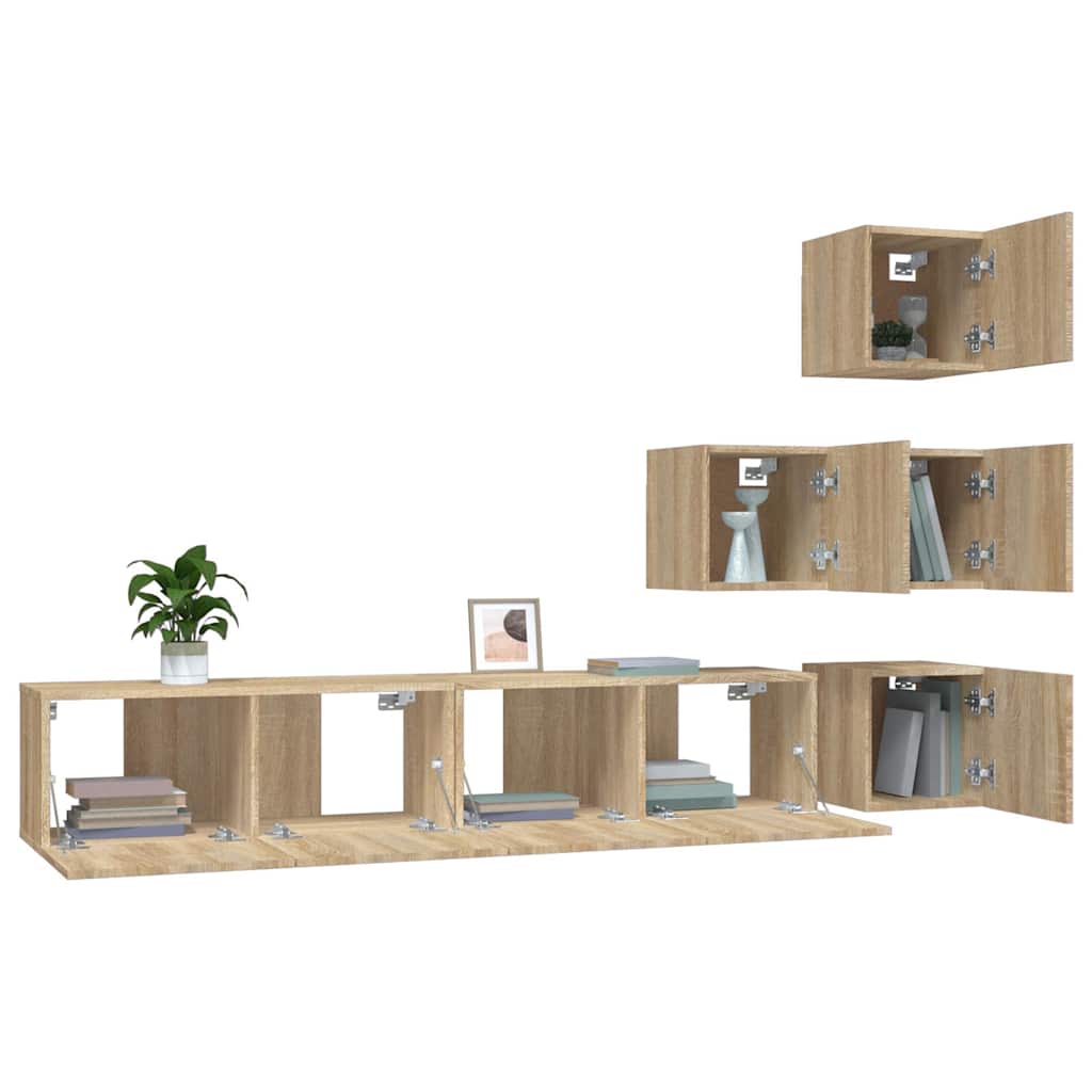 Wall-mounted TV Cabinet Sonoma Oak Engineered Wood