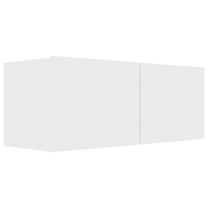 4 Piece TV Cabinet Set White Engineered Wood