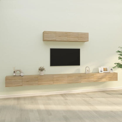 6 Piece TV Cabinet Set Sonoma Oak Engineered Wood