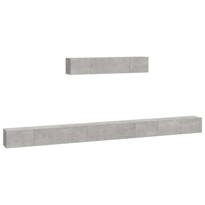 6 Piece TV Cabinet Set Concrete Grey Engineered Wood