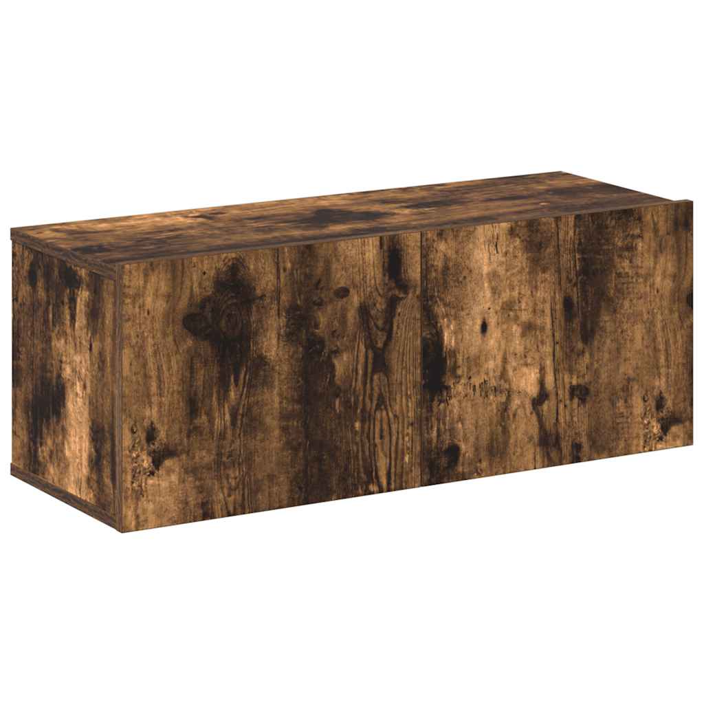 4 Piece TV Cabinet Set Smoked Oak Engineered Wood