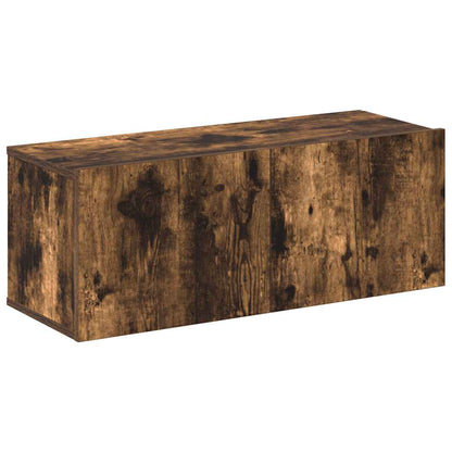 4 Piece TV Cabinet Set Smoked Oak Engineered Wood