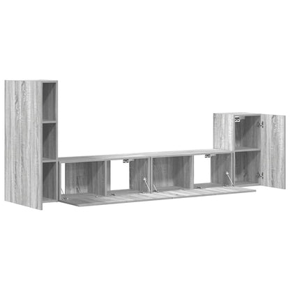 4 Piece TV Cabinet Set Grey Sonoma Engineered Wood