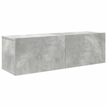4 Piece TV Cabinet Set Concrete Grey Engineered Wood