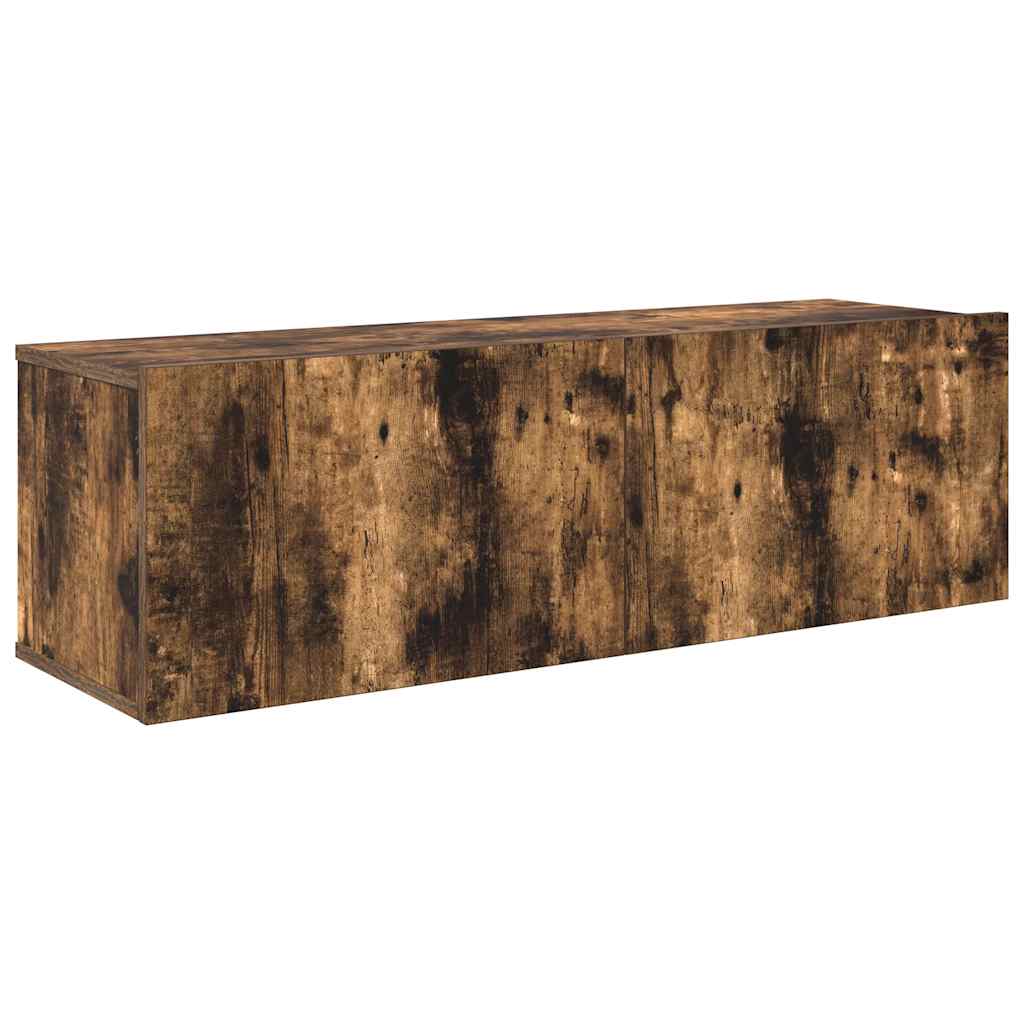 4 Piece TV Cabinet Set Smoked Oak Engineered Wood