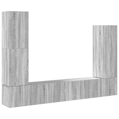 4 Piece TV Cabinet Set Grey Sonoma Engineered Wood