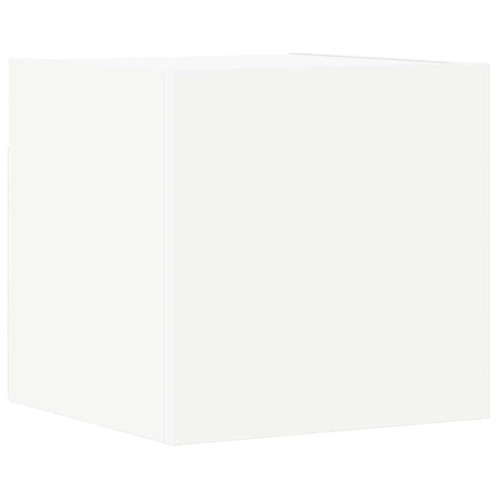 4 Piece TV Cabinet Set White Engineered Wood