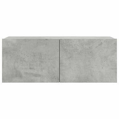 4 Piece TV Cabinet Set Concrete Grey Engineered Wood