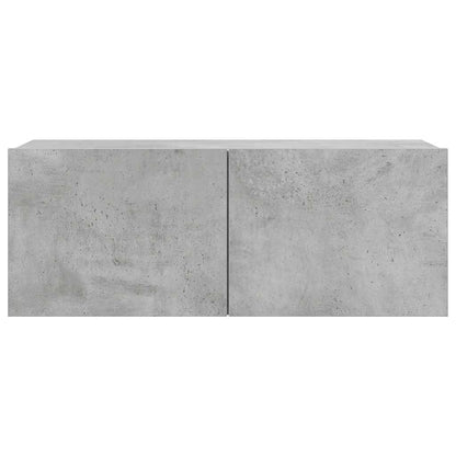4 Piece TV Cabinet Set Concrete Grey Engineered Wood