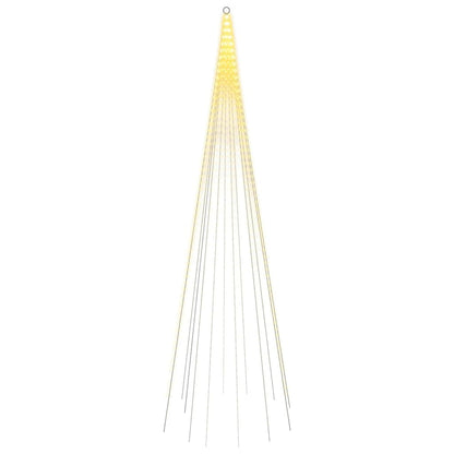 Christmas Tree on Flagpole Warm White 732 LEDs 500 cm