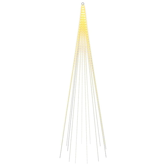 Christmas Tree on Flagpole Warm White 732 LEDs 500 cm
