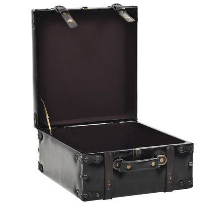 Storage Bench 110 cm Black Faux Leather