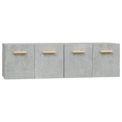 Wall Cabinets 2 pcs Concrete Grey 60x36.5x35 cm Engineered Wood