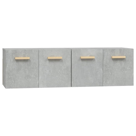 Wall Cabinets 2 pcs Concrete Grey 60x36,5x35 cm Engineered Wood