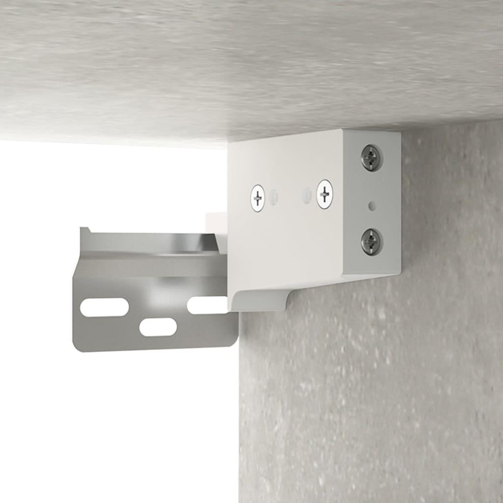 Wall Cabinets 2 pcs Concrete Grey 60x36.5x35 cm Engineered Wood