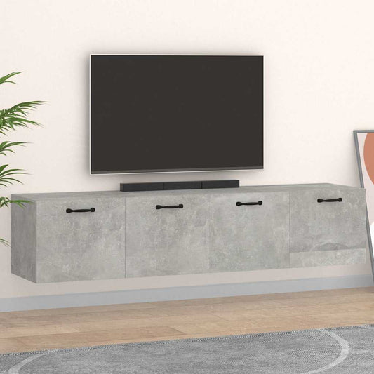 Wall Cabinets 2 pcs Concrete Grey 60x36,5x35 cm Engineered Wood
