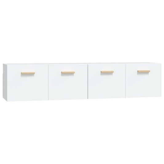 Wall Cabinets 2 pcs White 80x35x36.5 cm Engineered Wood