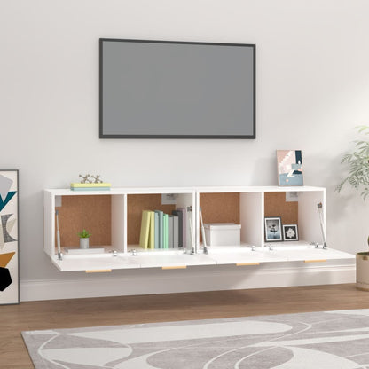 Wall Cabinets 2 pcs White 80x35x36.5 cm Engineered Wood