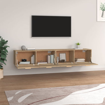 Wall Cabinets 2 pcs Sonoma Oak 100x36.5x35 cm Engineered Wood