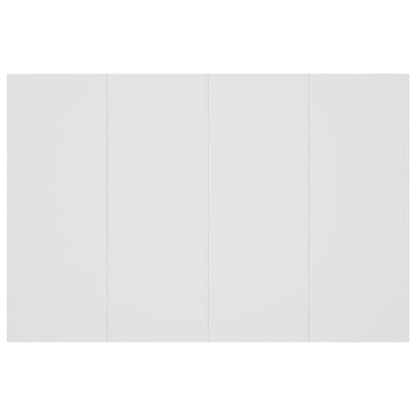 Bed Headboard with Cabinets White Engineered Wood