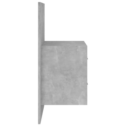 Bed Headboard with Cabinets Concrete Grey Engineered Wood