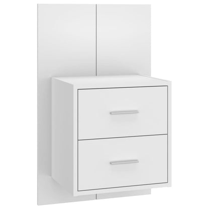Bed Headboard With Cabinet | White | Engineered wood | Storage