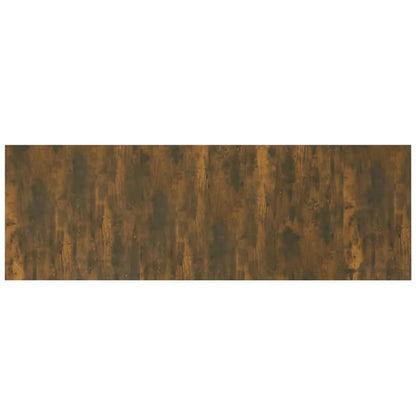 Bed Headboard With Cabinet | Smoked oak | Engineered wood | Large