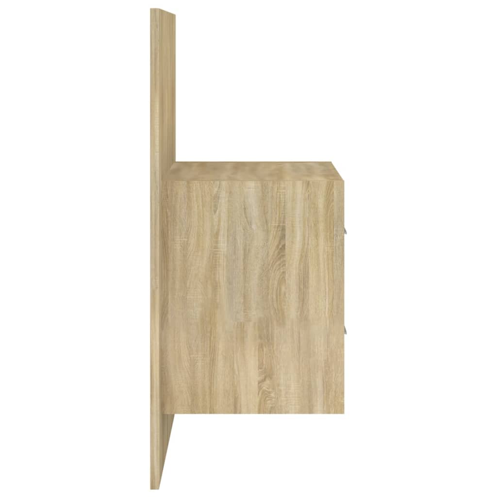 Bed Headboard with Cabinets Sonoma Oak Engineered Wood
