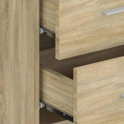 Bed Headboard with Cabinets Sonoma Oak Engineered Wood