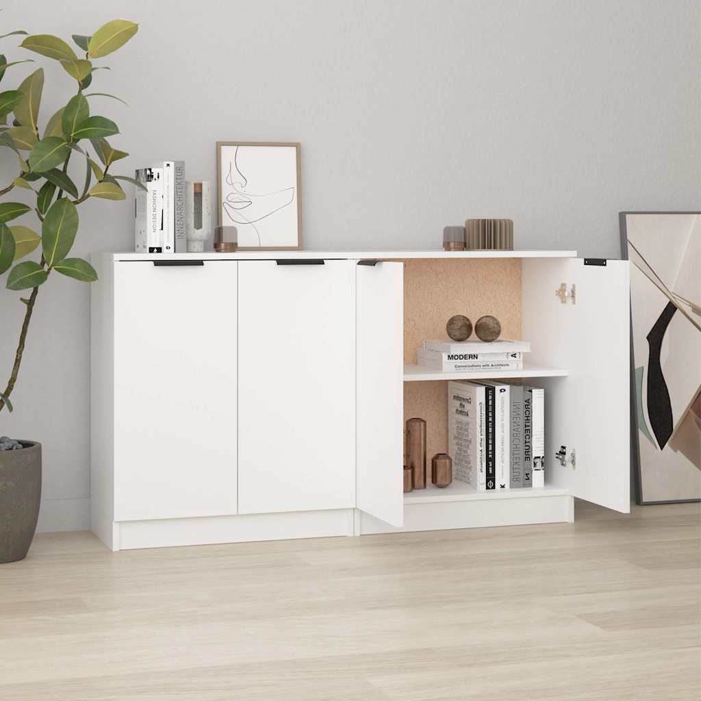 Sideboards 2 pcs White 60x30x70 cm Engineered Wood