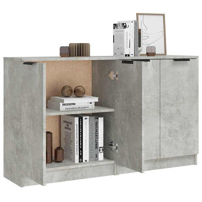 Sideboards 2 pcs Concrete Grey 60x30x70 cm Engineered Wood