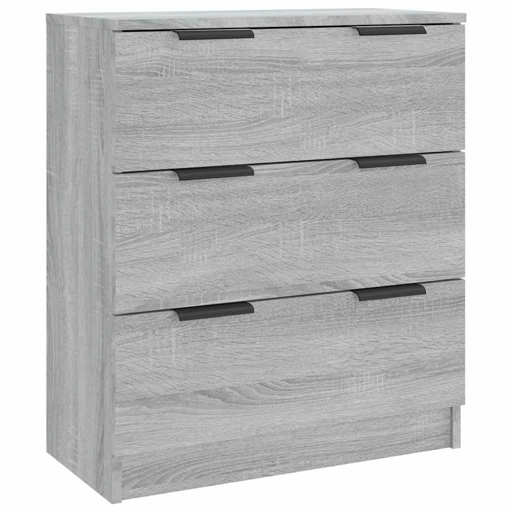 3 Piece Sideboards Grey Sonama Engineered Wood