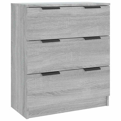 3 Piece Sideboards Grey Sonama Engineered Wood